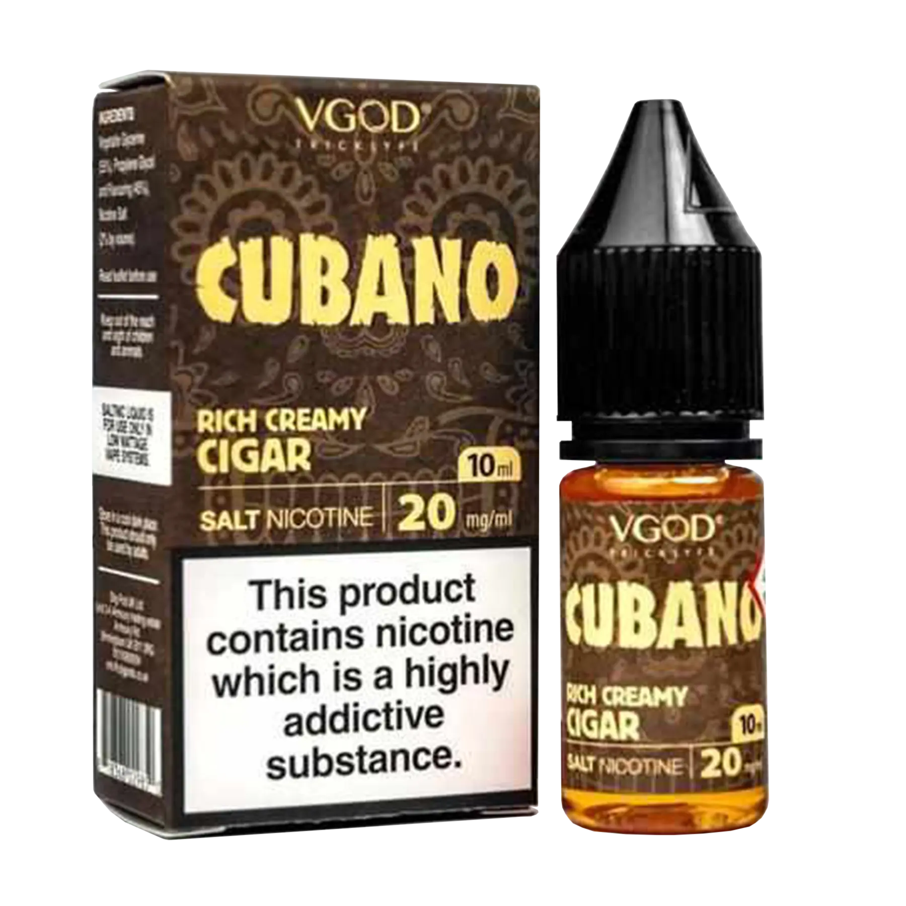 Vgod - Cubano 10ml E Liquid Nicotine Salt