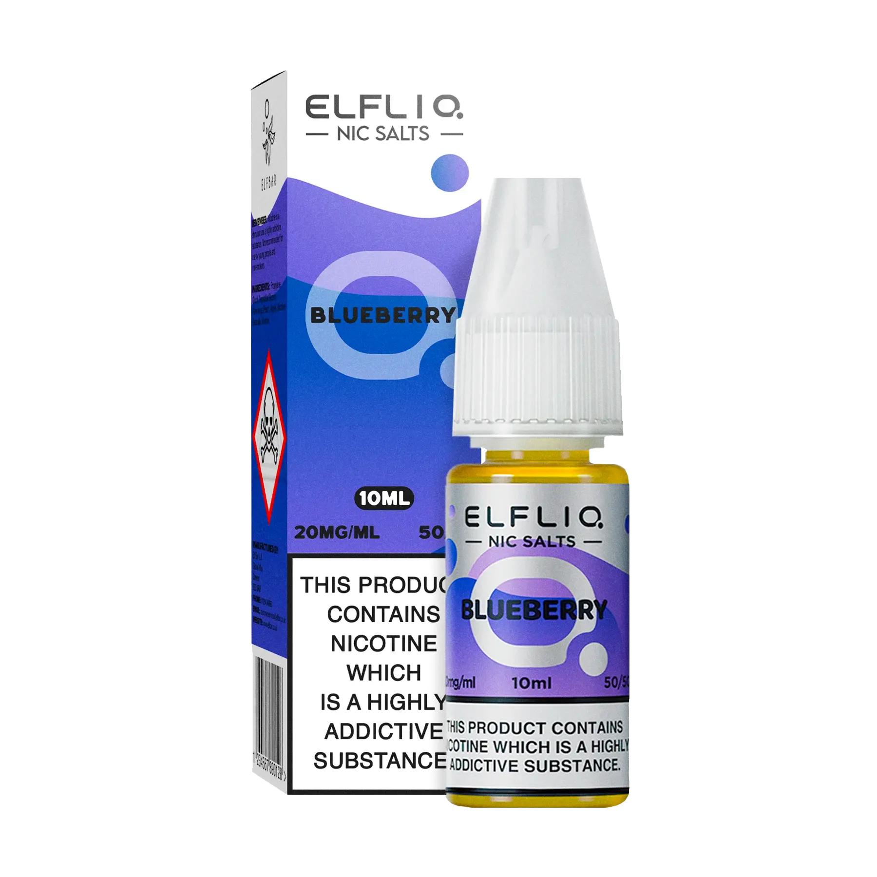 Elfliq: The Official Elf Bar Liquid - Blueberry 10ml E-Liquid Nicotine Salt