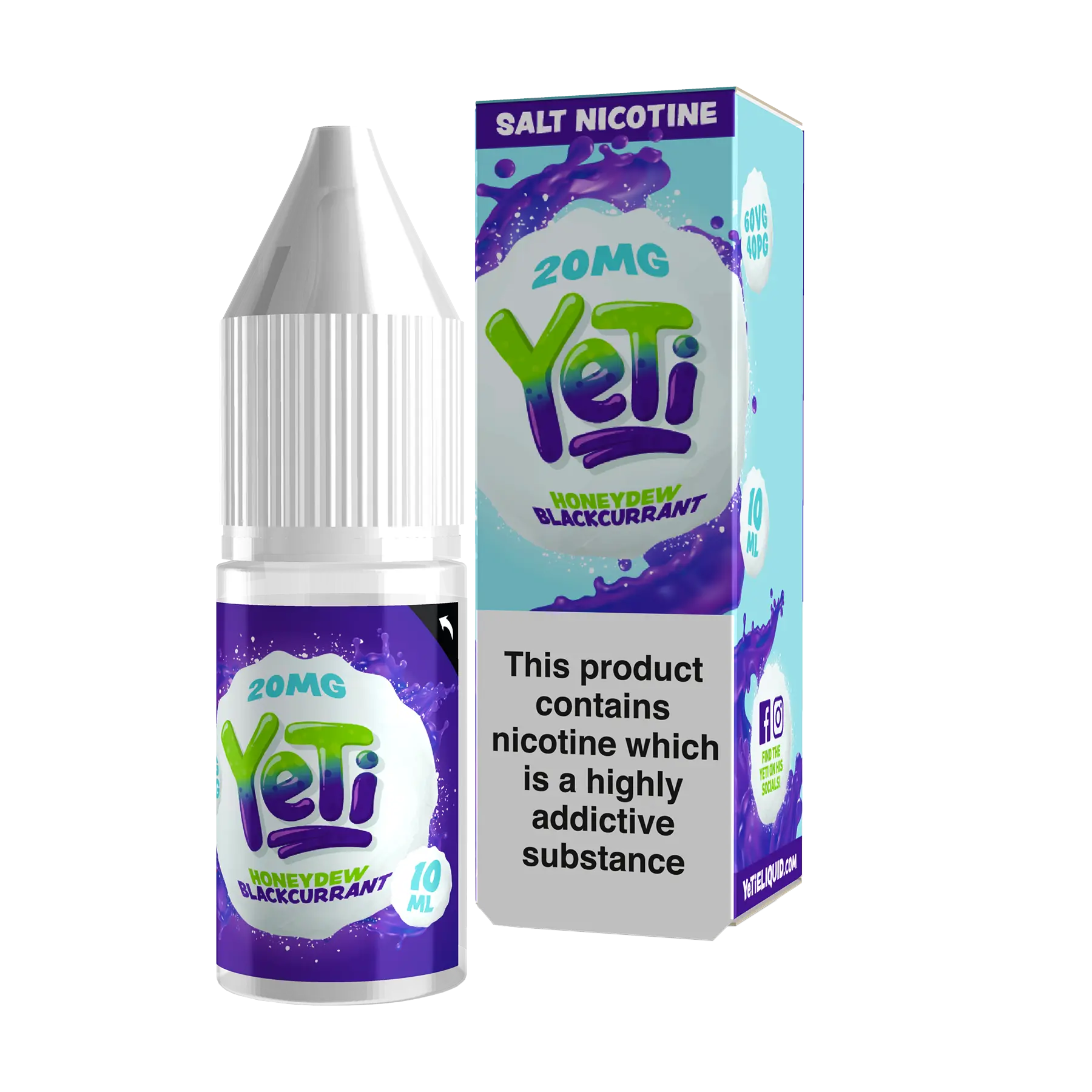 Yeti Salt Honeydew Blackcurrant - 10ml E Liquid Nicotine Salt