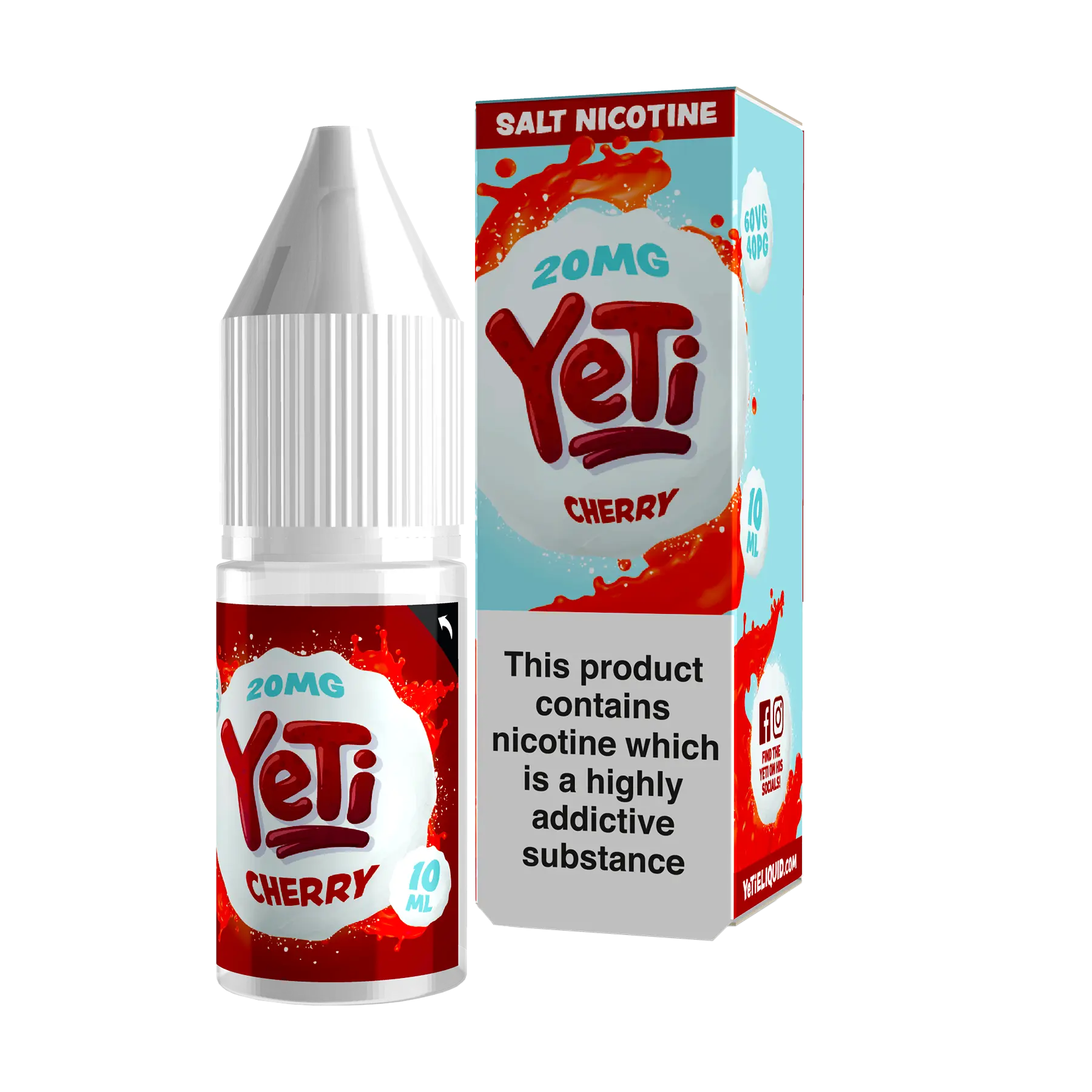 Yeti Salt Cherry - 10ml E Liquid Nicotine Salt