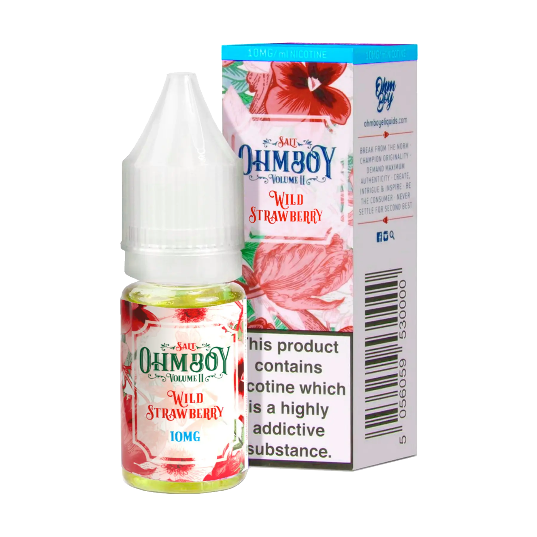 Ohm Boy - Wild Strawberry 10ml E Liquid Nicotine Salt