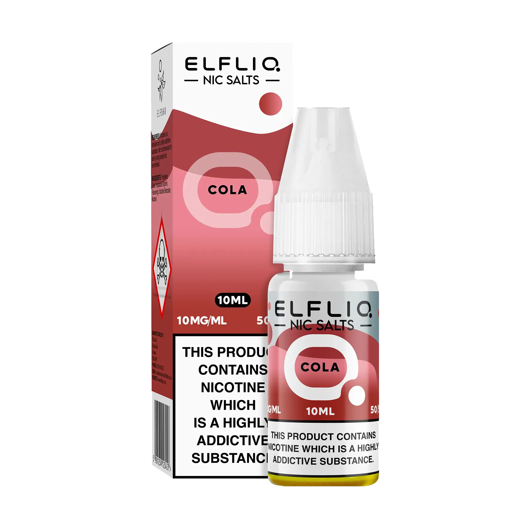 Elfliq: The Official Elf Bar Liquid - Cola 10ml E-Liquid Nicotine Salt