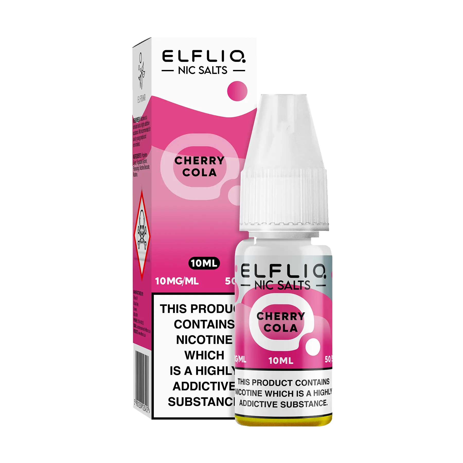 Elfliq: The Official Elf Bar Liquid - Cherry Cola 10ml E-Liquid Nicotine Salt