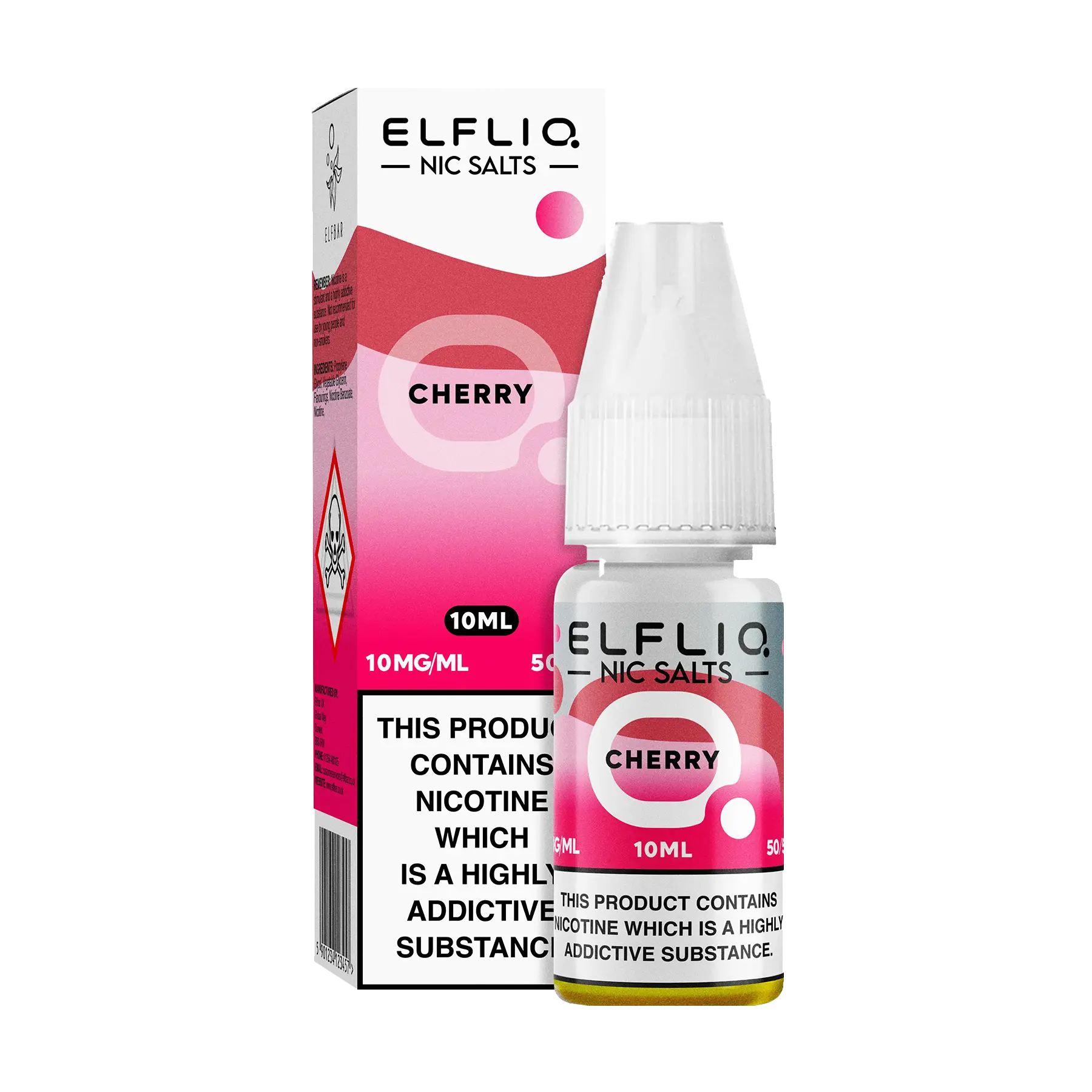 Elfliq: The Official Elf Bar Liquid - Cherry 10ml E-Liquid Nicotine Salt