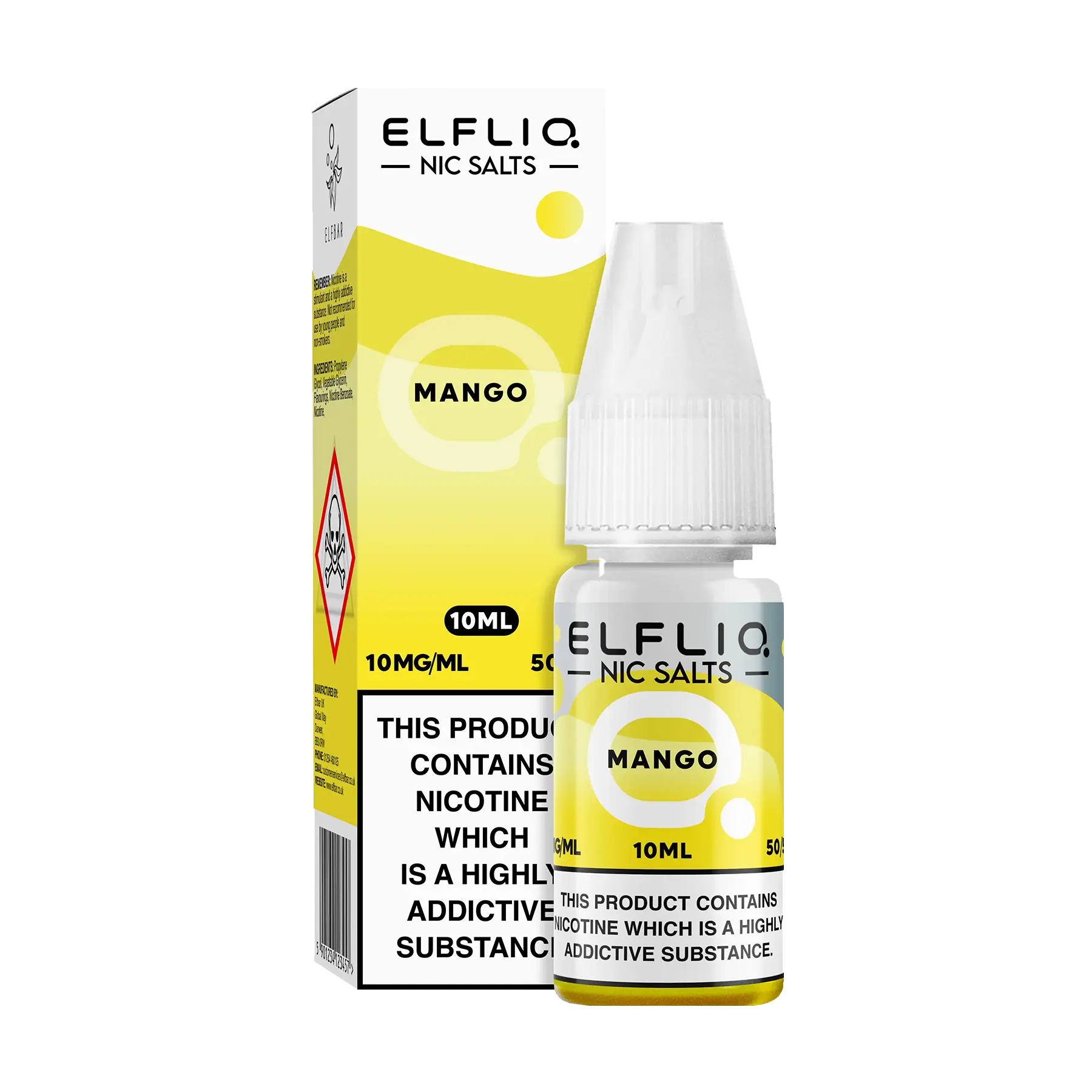 Elfliq: The Official Elf Bar Liquid - Mango 10ml E-Liquid Nicotine Salt