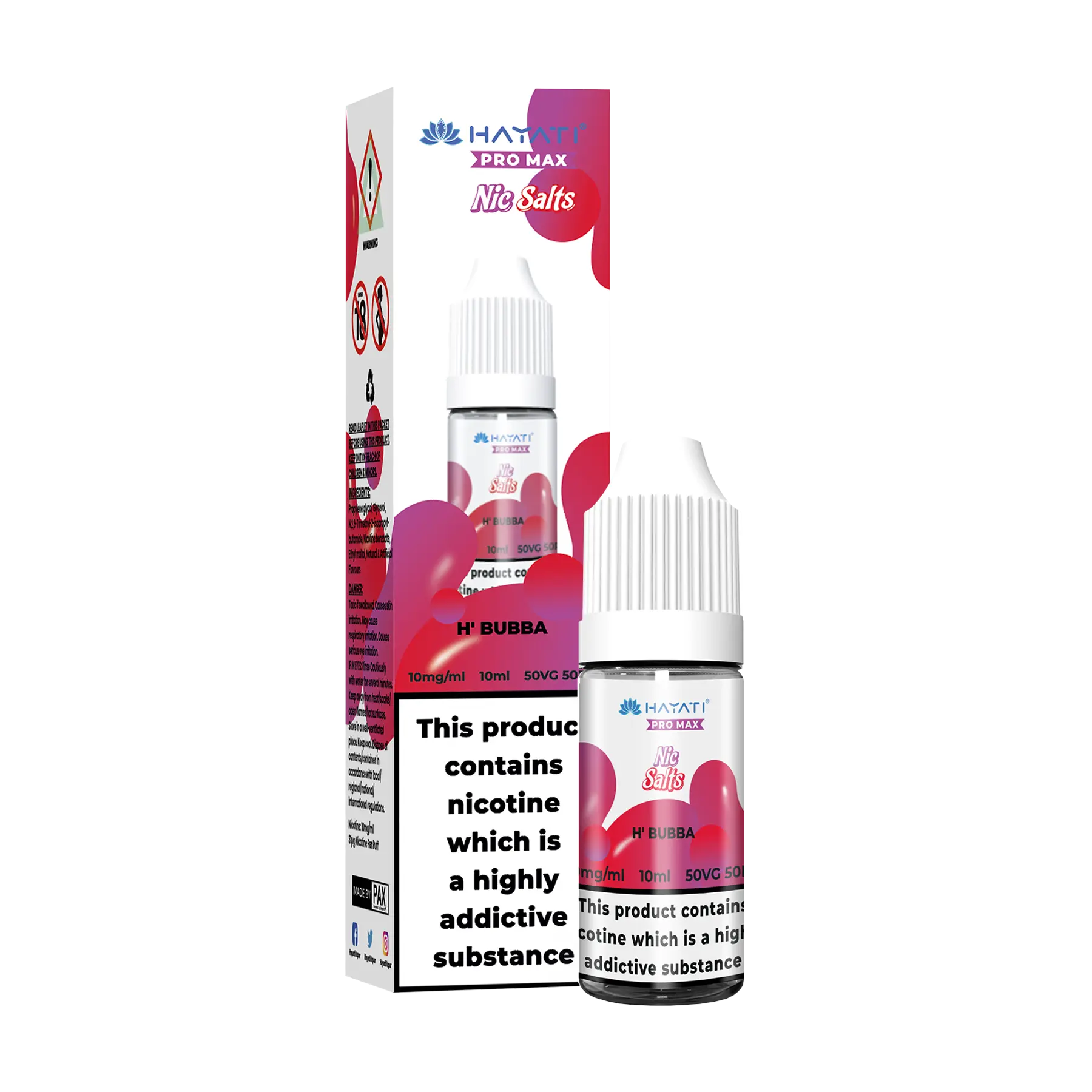 Hayati Pro Max - 10ml E Liquid Nicotine Salt