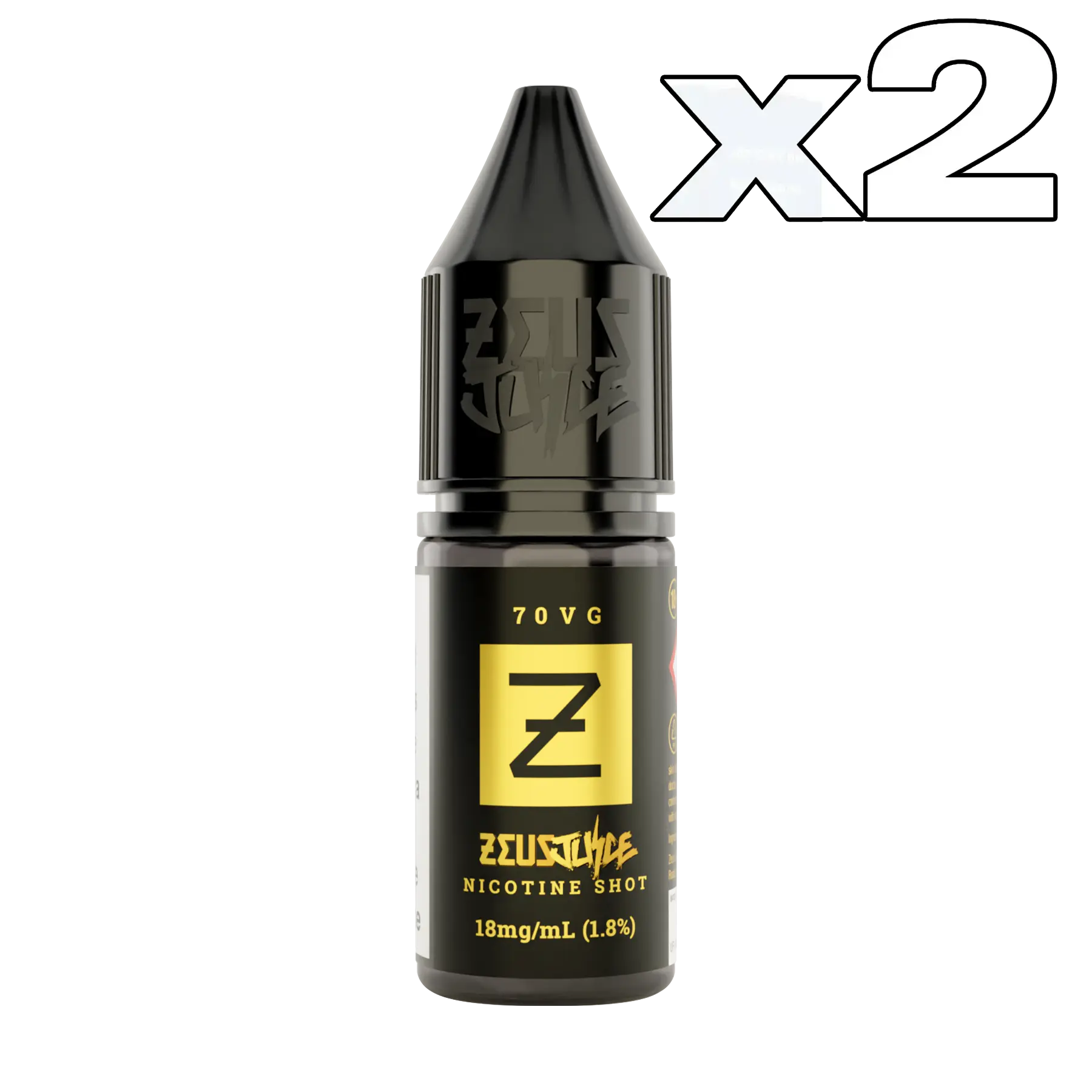 2x Zeus Juice 70vg / 30pg Nicotine Shot