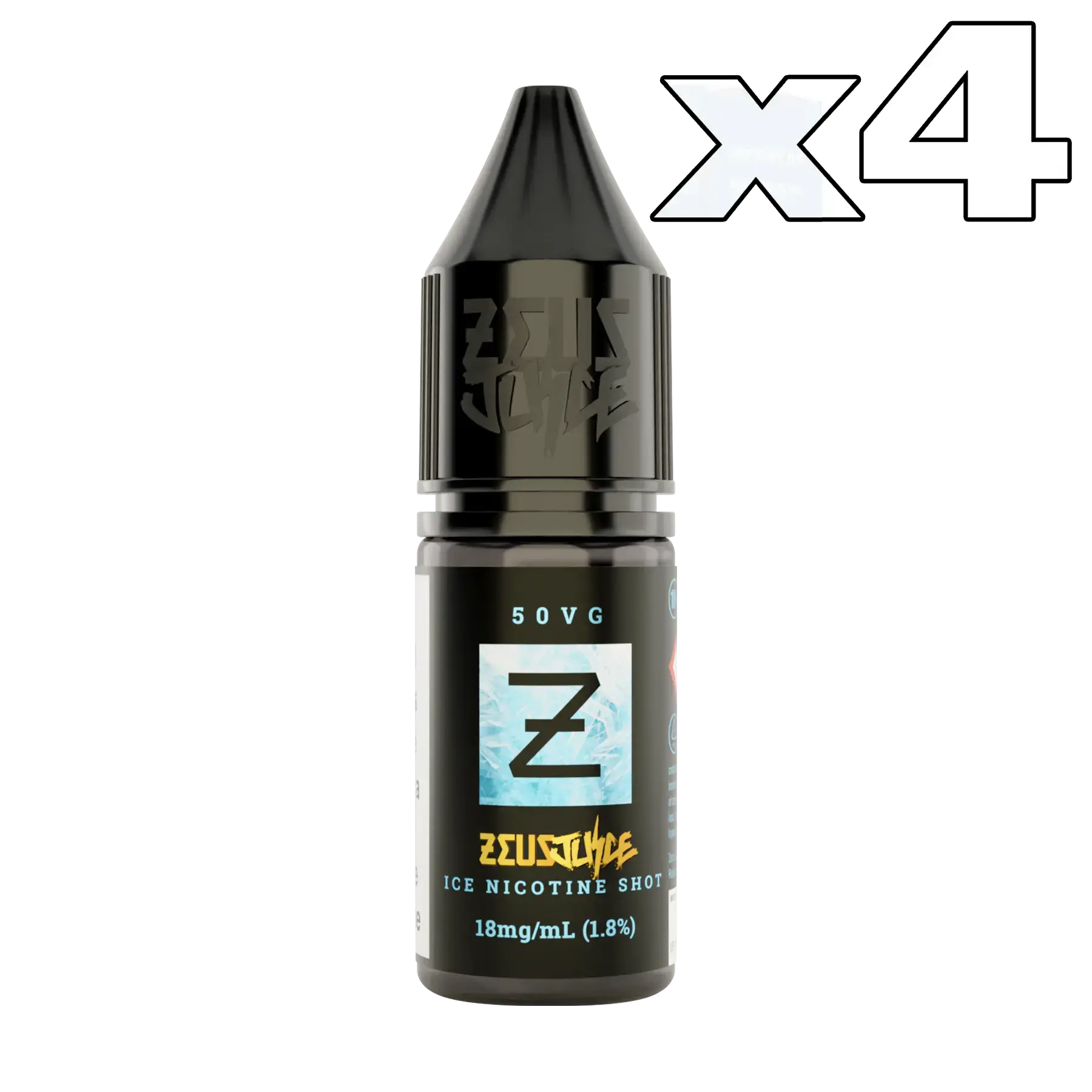 4x Zeus Juice 70vg / 30pg ICE Nicotine Shot