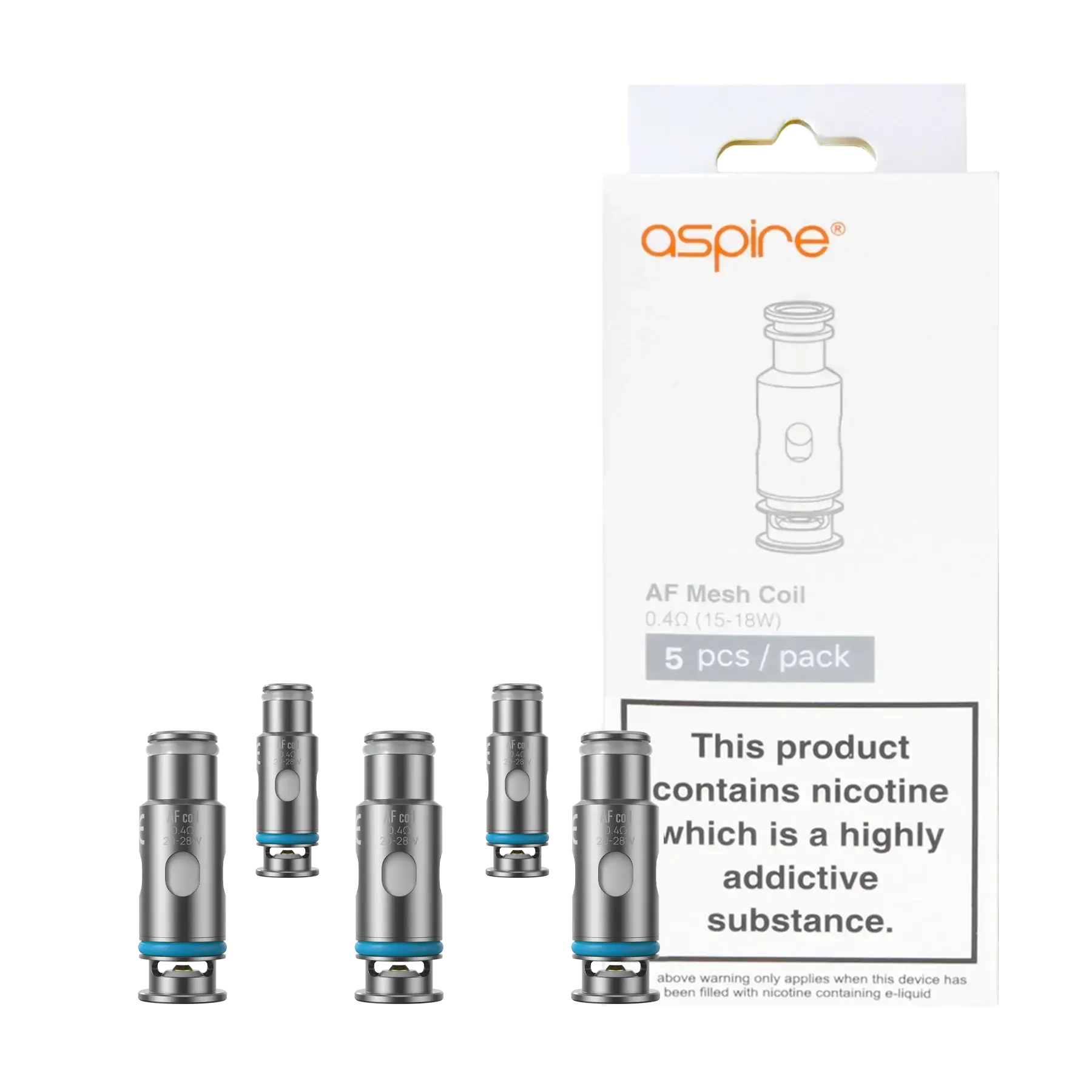 Aspire UK Flexus AF 0.4 ohm Meshed Replacement Coils - 5 Pack
