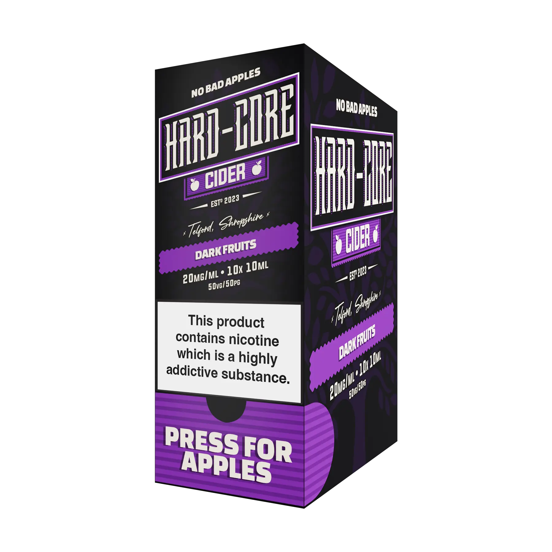 Hard-Core Cider - 10ml E Liquid Nicotine Salt Bundle (Box of 10)