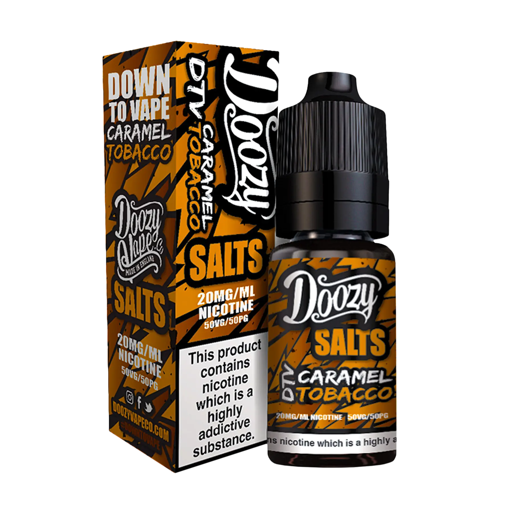 Doozy DTV Caramel Tobacco 10ml E Liquid Nicotine Salt
