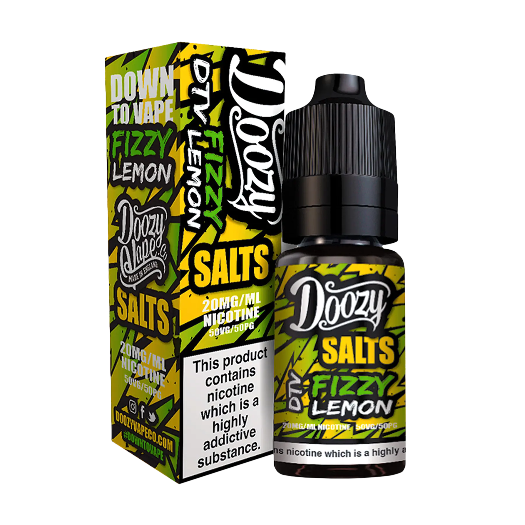 Doozy DTV Fizzy Lemon 10ml E Liquid Nicotine Salt