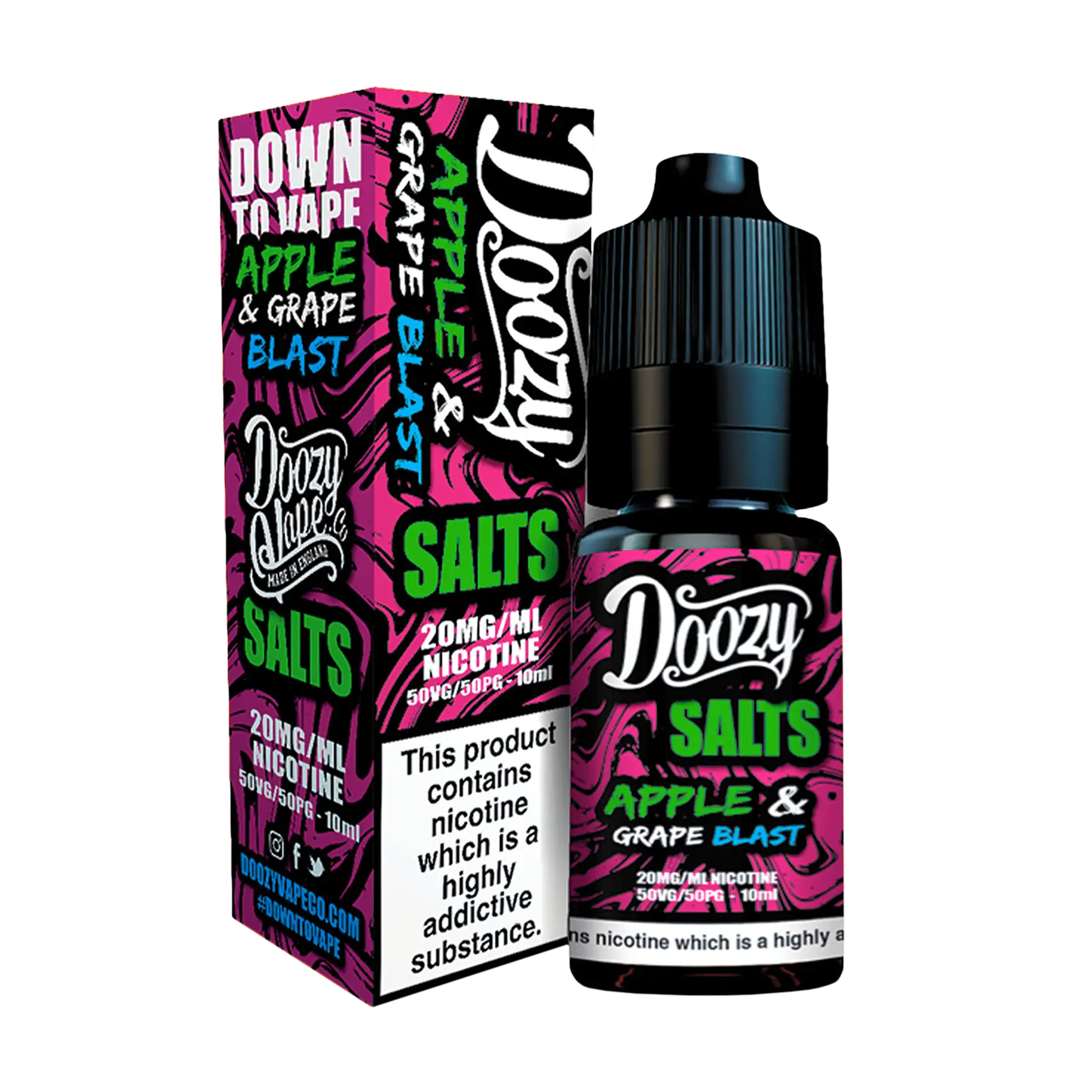 Doozy DTV Apple & Grape Blast 10ml E Liquid Nicotine Salt