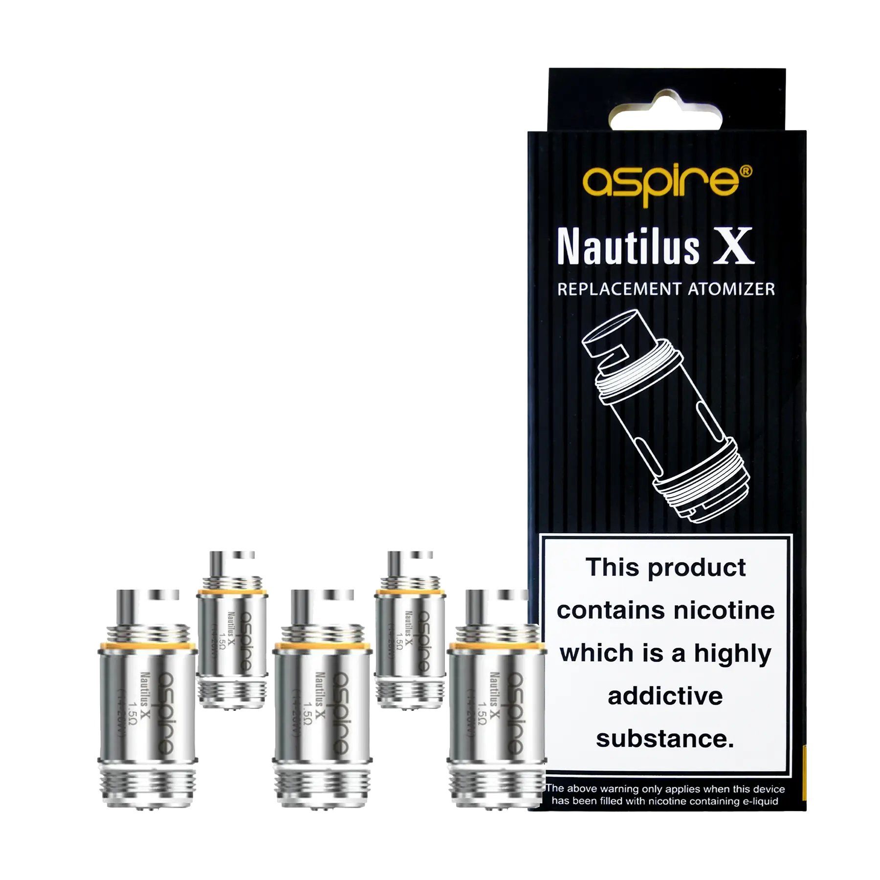 Aspire UK Nautilus X 1.5 ohm Replacement Coils - 5 pack