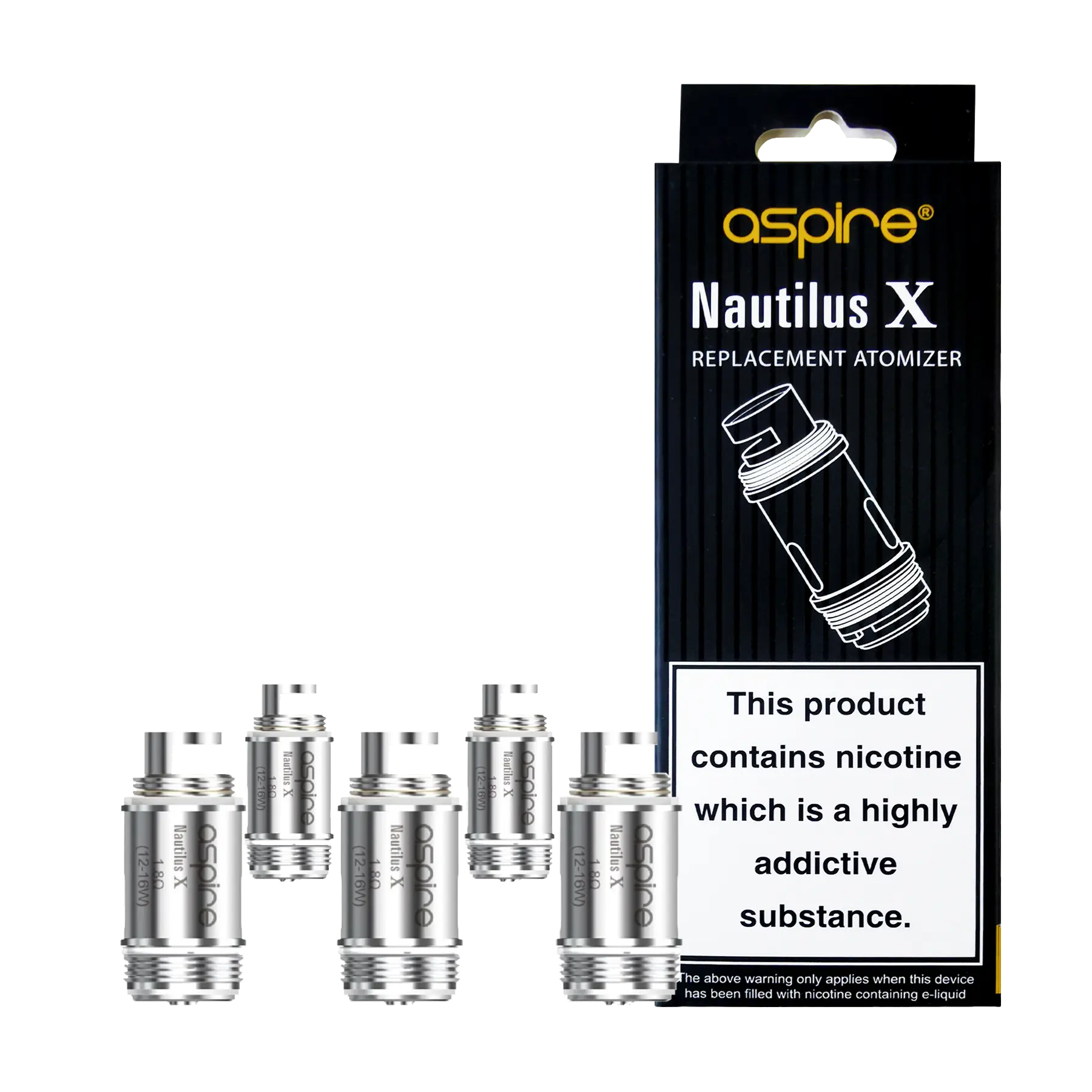 Aspire UK Nautilus X 1.8 ohm Replacement Coils - 5 pack