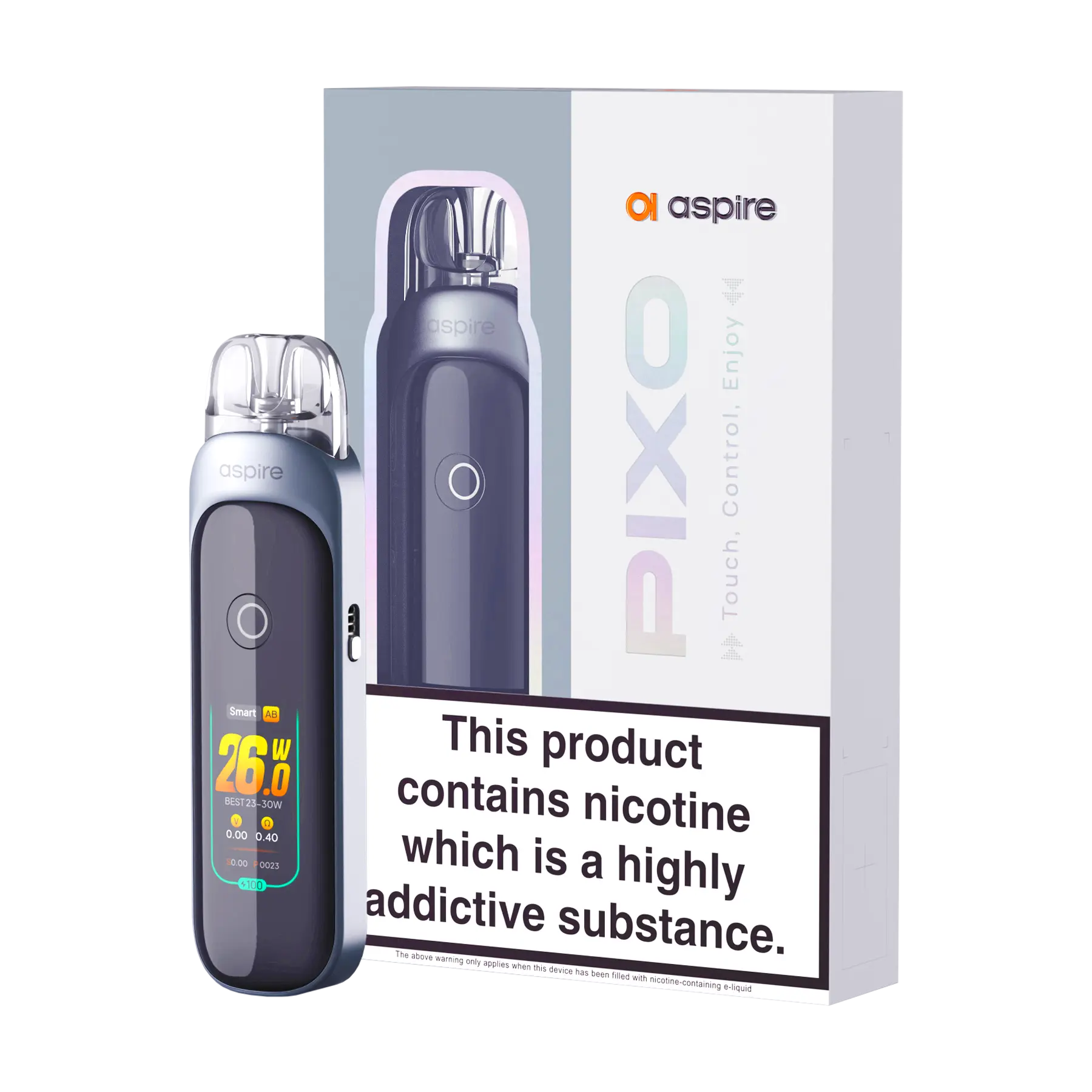 Aspire UK Pixo Touch-Screen Pod Device - Gunmetal