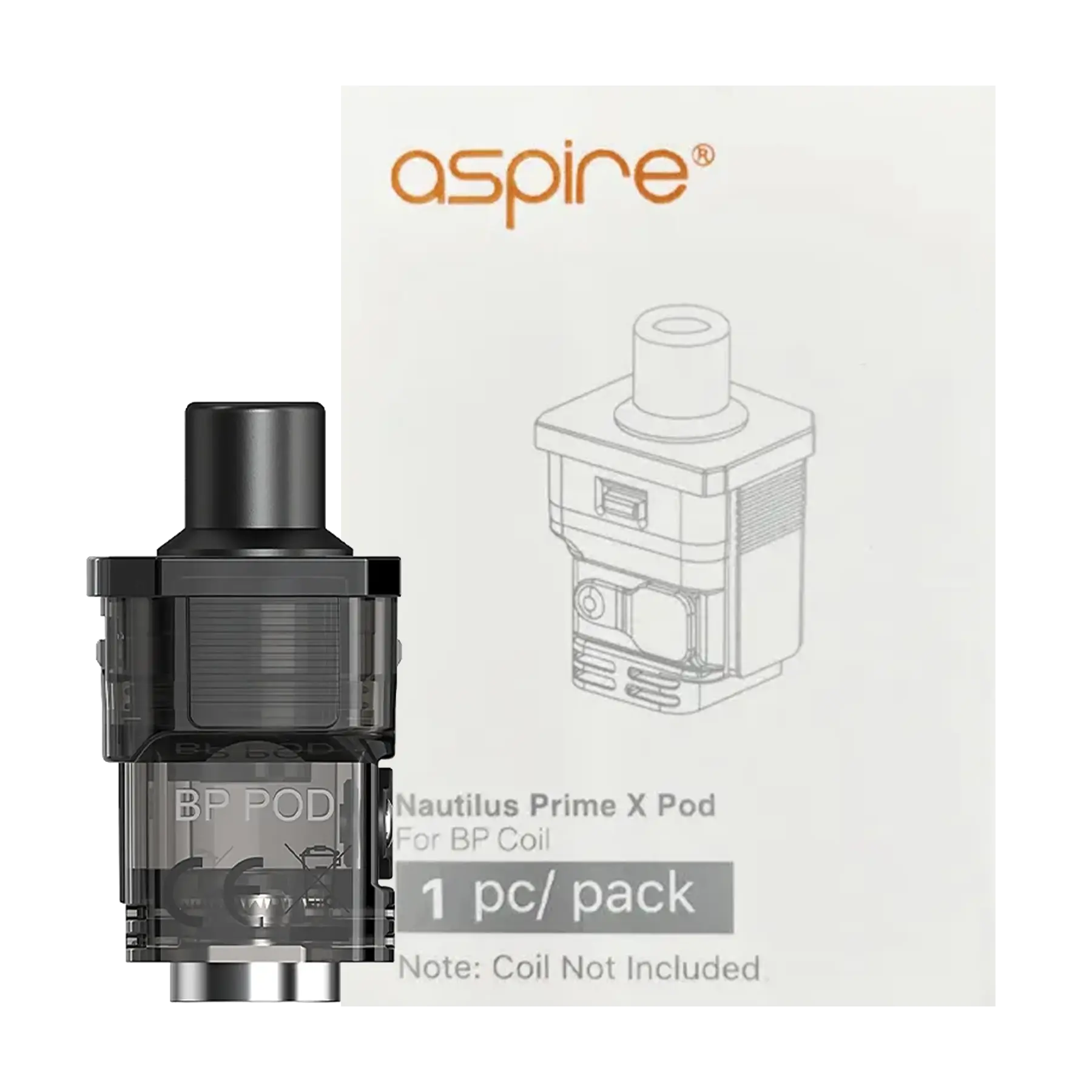 Aspire Nautilus Prime X "B" BP Coil Replacement Empty Pod - 1 Pack