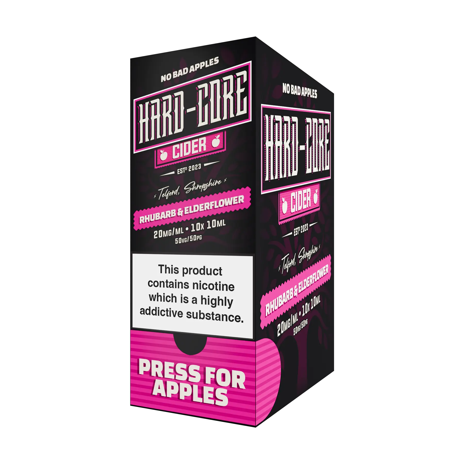 Hard-Core Cider - 10ml E Liquid Nicotine Salt Bundle (Box of 10)